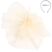 FLORAL VEIL MESH FASCINATOR