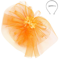 FLORAL VEIL MESH FASCINATOR