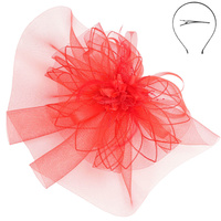FLORAL VEIL MESH FASCINATOR