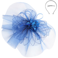 FLORAL VEIL MESH FASCINATOR