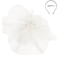 FLORAL VEIL MESH FASCINATOR