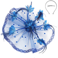 FLORAL FEATHERED MESH FASCINATOR