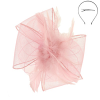 FEATHER MESH FASCINATOR HAIR CLIP SET