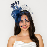 ORGANZA LOOP BOW NETTED FASCINATOR