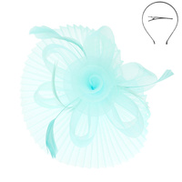 FLORAL FEATHERED VEIL FASCINATOR