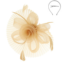 FLORAL FEATHERED VEIL FASCINATOR