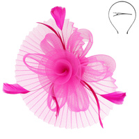 FLORAL FEATHERED VEIL FASCINATOR