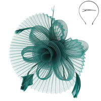 FLORAL FEATHERED VEIL FASCINATOR