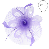 FLORAL FEATHERED VEIL FASCINATOR