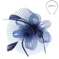 FLORAL FEATHERED VEIL FASCINATOR