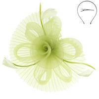 FLORAL FEATHERED VEIL FASCINATOR