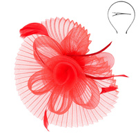 FLORAL FEATHERED VEIL FASCINATOR