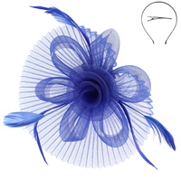 FLORAL FEATHERED VEIL FASCINATOR