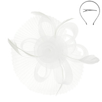 FLORAL FEATHERED VEIL FASCINATOR