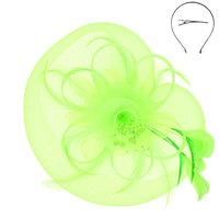 FLORAL FEATHERED ORGANZA FASCINATOR