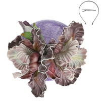 FLORAL DISC FASCINATOR WITH CLIP AND HEADBAND
