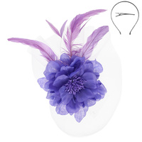 FORAL FEATHERED SINAMAY FASCINATOR