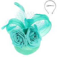 FORAL FEATHERED SINAMAY DISC FASCINATOR