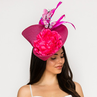 WIDE-BRIM PEONY FASCINATOR