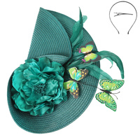WIDE-BRIM PEONY FASCINATOR