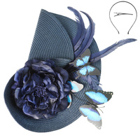WIDE-BRIM PEONY FASCINATOR