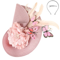 WIDE-BRIM PEONY FASCINATOR