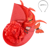 WIDE-BRIM PEONY FASCINATOR