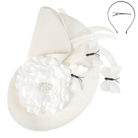 WIDE-BRIM PEONY FASCINATOR