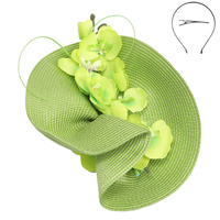 ORCHID BLOSSOM FASCINATOR WITH SCULPTED BRIM