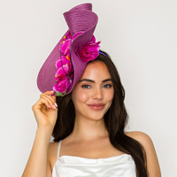 ORCHID BLOSSOM FASCINATOR WITH SCULPTED BRIM