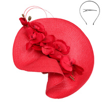 ORCHID BLOSSOM FASCINATOR WITH SCULPTED BRIM