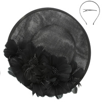 FLORAL FLAX SAUCER FASCINATOR