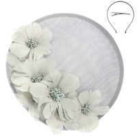 FLORAL FLAX SAUCER FASCINATOR
