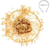 FEATHER SPRAY FLOWER FASCINATOR