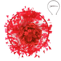 FEATHER SPRAY FLOWER FASCINATOR