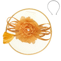 FLORAL DISC FASCINATOR HEADBAND