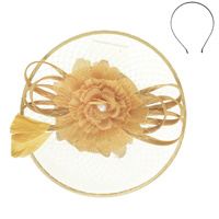 FLORAL DISC FASCINATOR HEADBAND