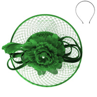 FLORAL DISC FASCINATOR HEADBAND