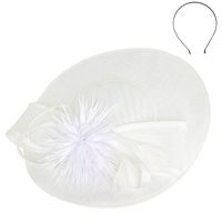 SINAMAY SAUCER FASCINATOR HEADBAND