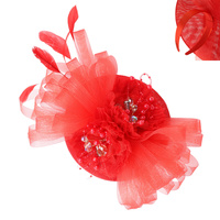 TULLE FLOWER DISC FASCINATOR