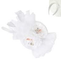 TULLE FLOWER DISC FASCINATOR