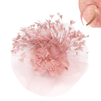 FLOWER FEATHER DISC FASCINATOR