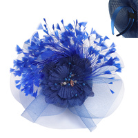 FLOWER FEATHER DISC FASCINATOR