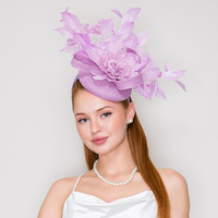 FLOWER FEATHER DISC FASCINATOR