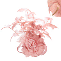 FLOWER FEATHER DISC FASCINATOR