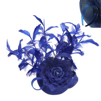 FLOWER FEATHER DISC FASCINATOR