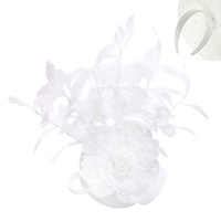 FLOWER FEATHER DISC FASCINATOR