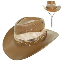 WESTERN MESH CROWN COWBOY HAT