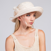 DRESSY UPBRIM LACE BOWLER HAT