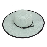 BLACK BRIM COLORFUL FLOPPY HAT